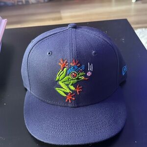 New era fitted hat size 7 Everett Aquasox   Navy Cap